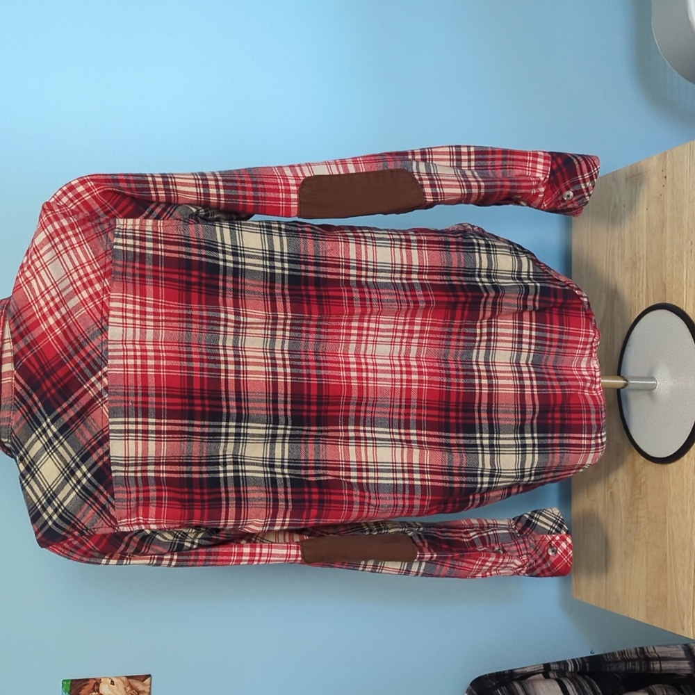 KAVU Plaid Flannel Shirt Size Med - Picture 3 of 8